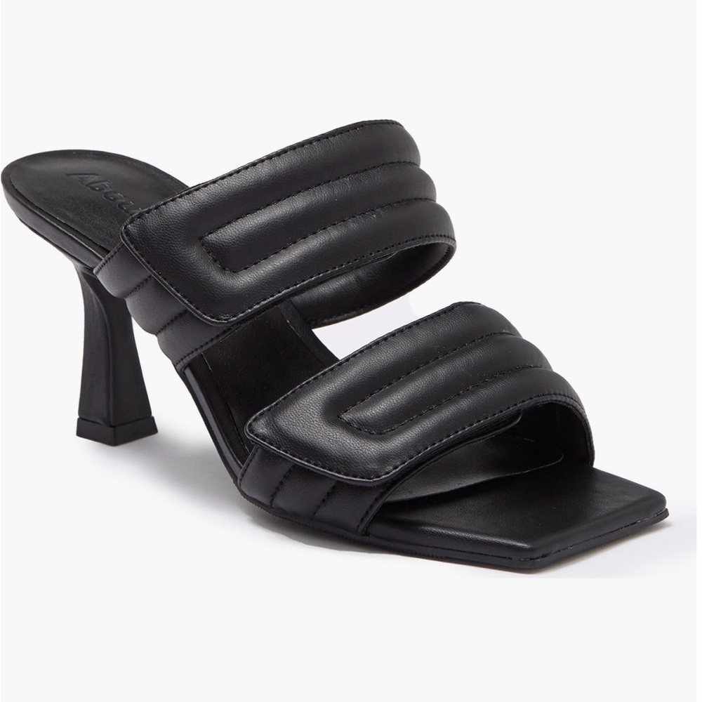 5/$30 Abound Qarly Black Quilted Double-Strap Slide Sandals 9
